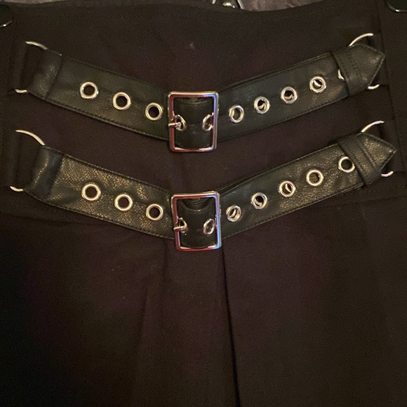 Dolls Kill Current Mood Black Pleated Mini Skirt - Picture 3 of 4